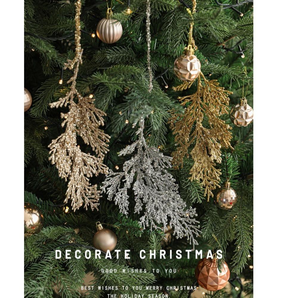 New Year Christmas Leaf Pendants Creative Christmas Decorations New Xmas Tree Ornaments