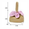 Floral Print Drawstring Crossbody Bag Korean Style Pocket Flower Pattern Durable Canvas Shoulder Bag for Daily Carry