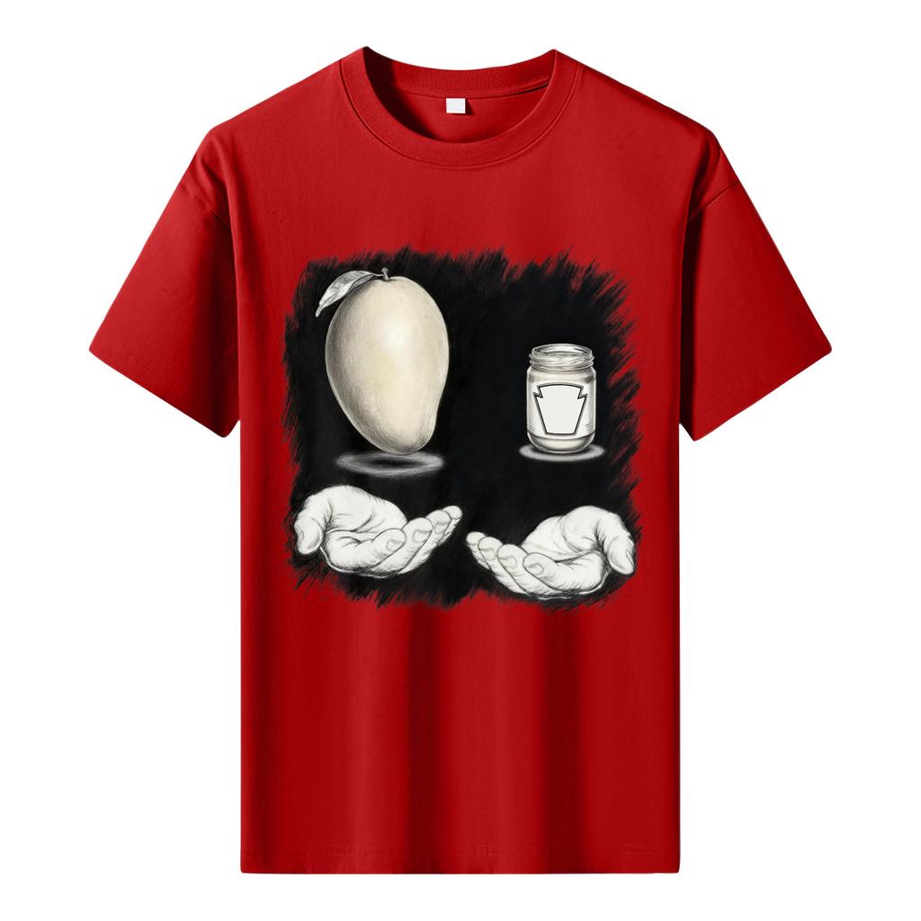 Men's Printed Short Sleeve T-Shirt Men's Loose Casual Short Sleeve Top