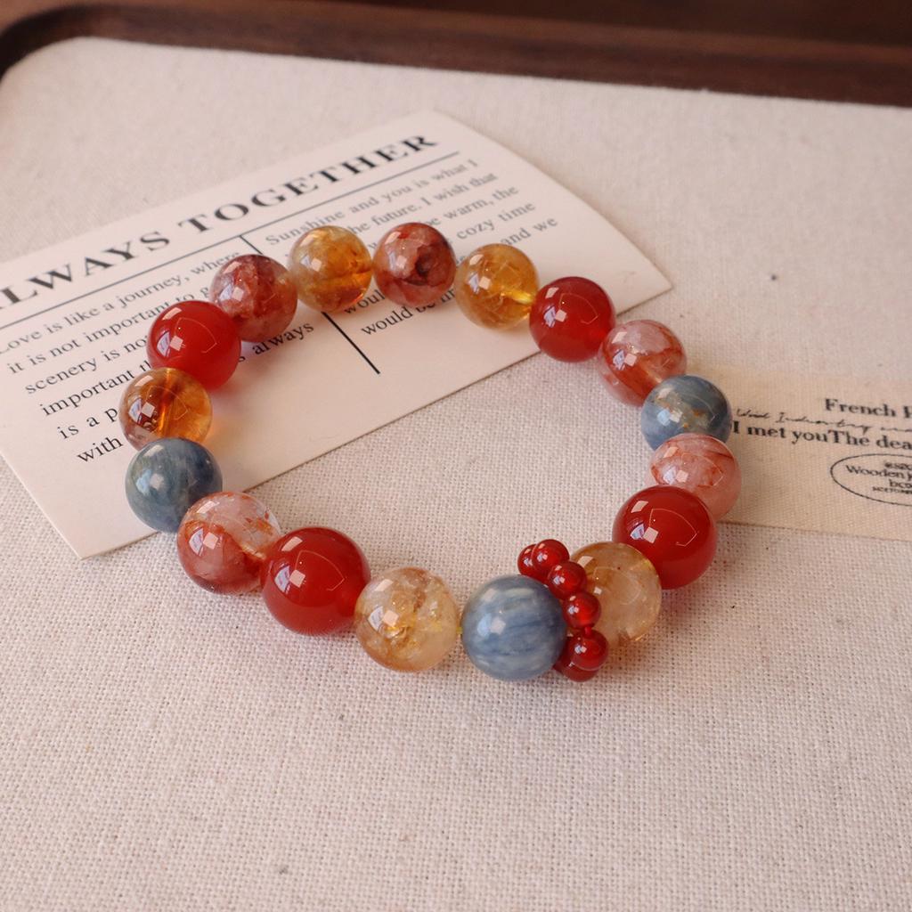 Natural Agate Bracelet Crystal Bracelet Fashion Women Daily Jewelry Lucky Gift
