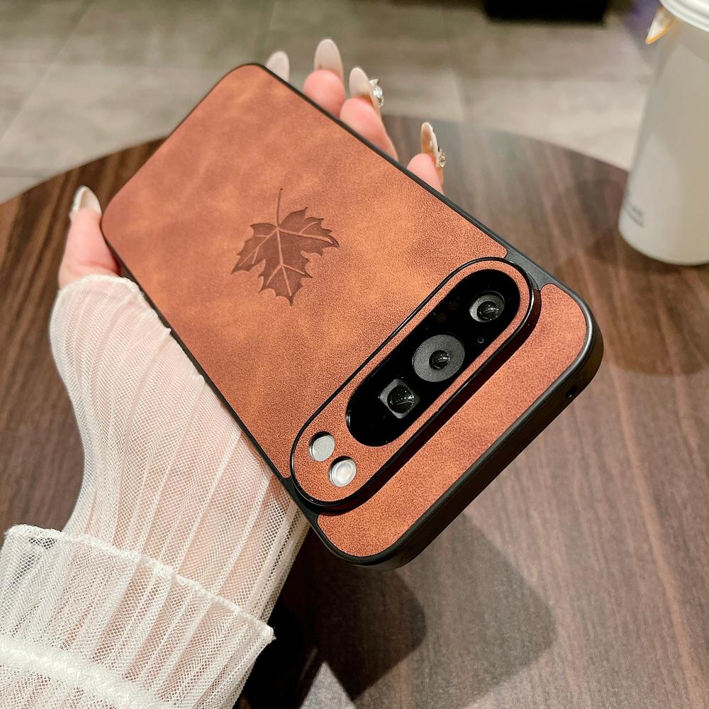 Retre Leather Phone Case For Google Pixel 10 9 Pro XL 8 7 Pro 8A 7A Maple Leaves Case Cover for Pixel 9Pro 9A 8Pro 7Pro 10Pro
