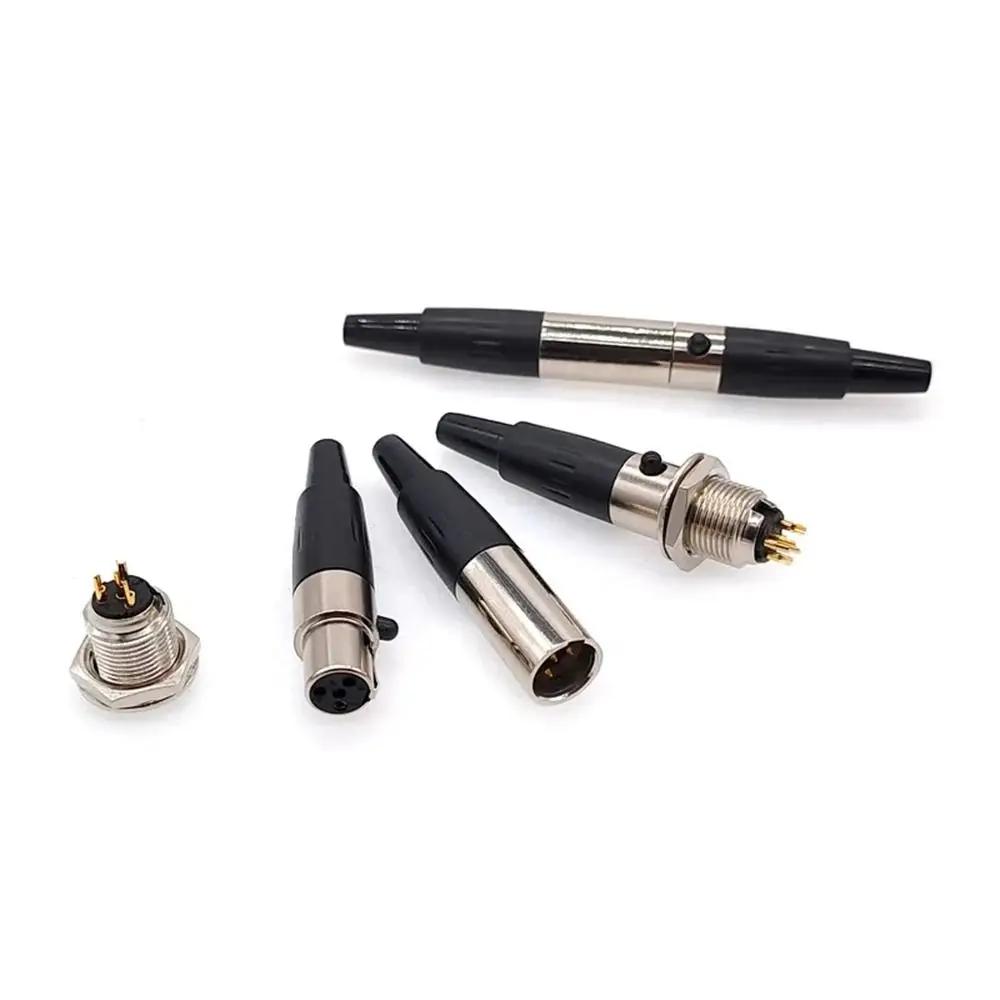 3/4/5/6-Pin Mini-XLR Buchse / Stecker für Kabelverlötung für Mikrofonverlötung Gerade Kleine XLR Buchse Stecker