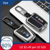 2025 Carbon Fiber Zinc Alloy Car Remote Smrat Key Case Protector Holder Bag Shell For BMW I3 I8 Series Keyless Keychain Acce