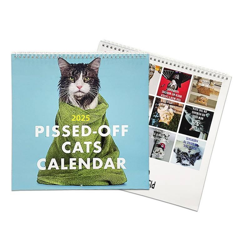 2025 Pissedoff Cats Calendar Paper Record Vacations Wallpaper Wall Calendar