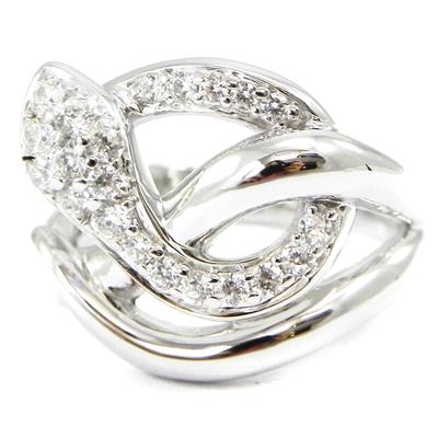 Ασημένιο Δαχτυλίδι 'Tentation' λευκό