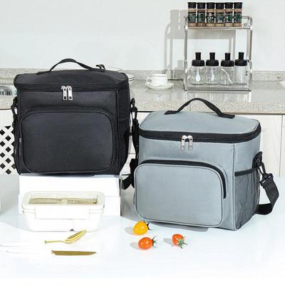 Insulated Large Ice Bag Lunch Box for Work, School, Outdoor, Double Pocket, High-Capacity Bento Bag