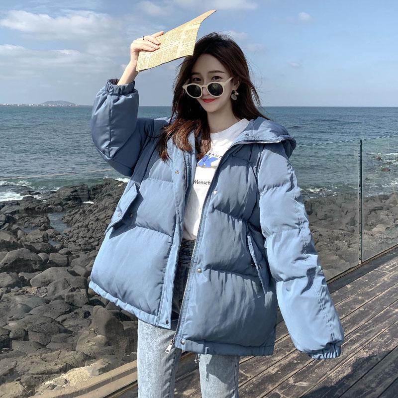 2023 Autumn/Winter Women's Short Cotton Bread Coat - Loose, Casual, Thick Harajuku BF Style