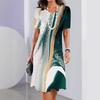 New Women's Dresses Are Fashionable and Versatile, Everyday Casual, Loose Plus Size Crew Neck, Short Sleeves