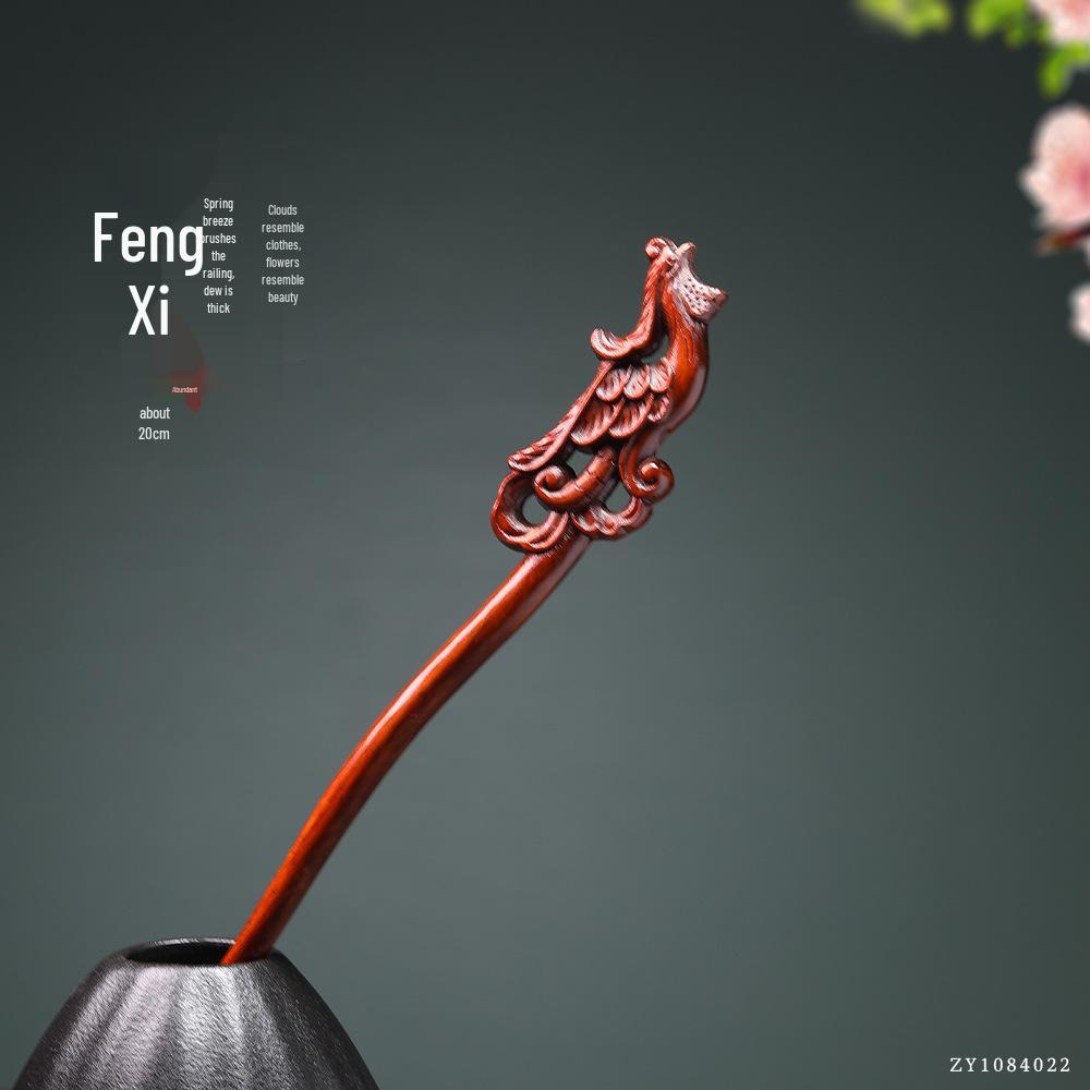 Rosewood Hairpins: Antique-Style Wood Hair Accessories for Hanfu & Qipao