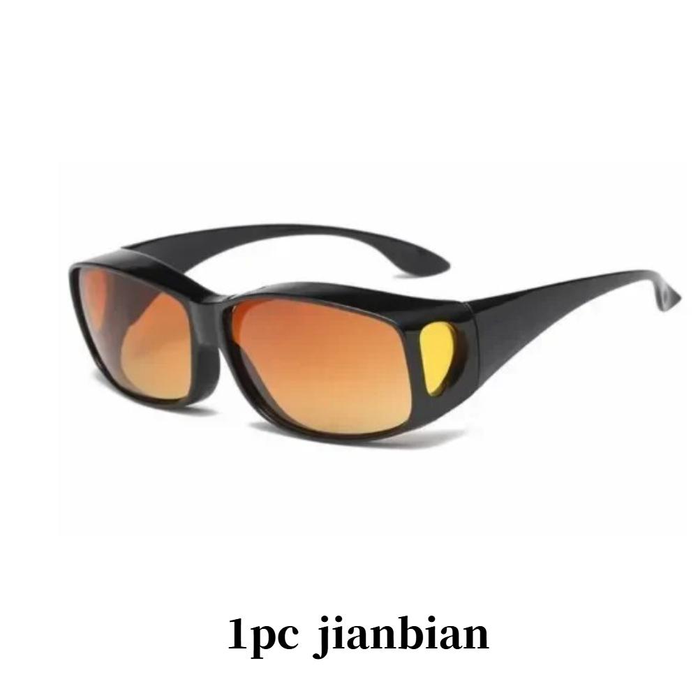 

Fashion night driving goggles with amber tint lens for reduced light reflection and casual street wear