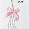 Diy Christmas Tree Bowknot Pendant Elegant Portable Xmas Tree Hanging Ornament Reusable Lightweight Christmas Decoration Charms
