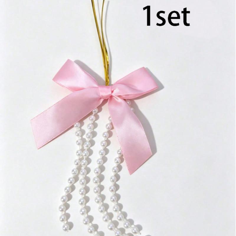 Diy Christmas Tree Bowknot Pendant Elegant Portable Xmas Tree Hanging Ornament Reusable Lightweight Christmas Decoration Charms