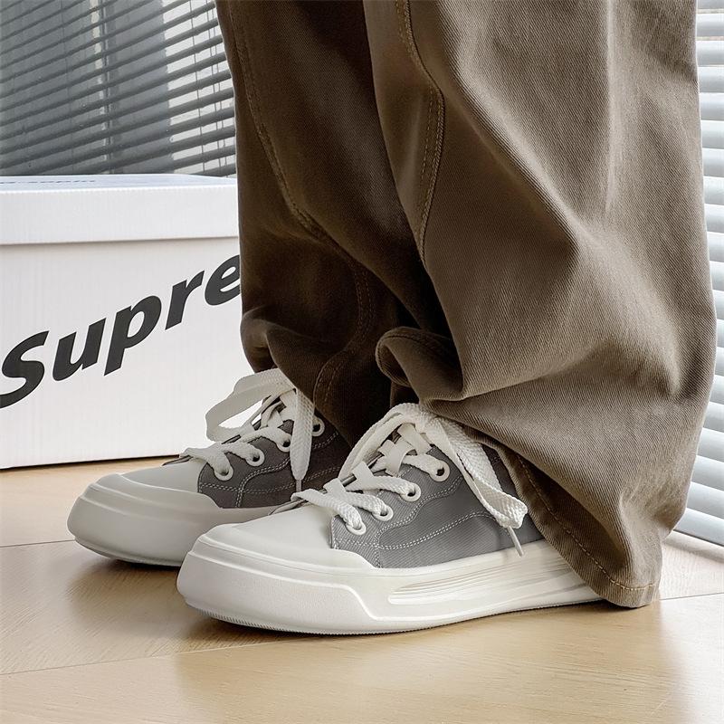Men's Canvas Shoes 2025 Summer New Versatile Original Niche White Shoes Youth Student Casual Board Shoes