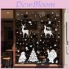 Christmas Window Decals With Snowflakes And Reindeer Pvc Sticker Set For Holiday Decor