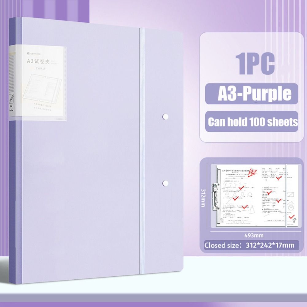 Strap Test Paper Collection Book Multifunction Classification Organizer Durable Clipboard  Student