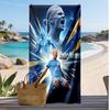 Erling Haaland Personalized Printed Beach Towel Soccer Logo Support Custom Name Text Absorbent Towel For Sport Travel Special Gift
