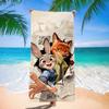 Zootopia Beach Towel Microfiber Bath Towel Kids Cartoon Week Judy Nick Quick Dry Towel