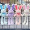 Plush-Rabbit Keychain Bunny-Keyring Stuffed Animals Doll-Keyring Charm Handbag Backpack Pendant for Valentines Day