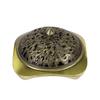 Kowloon Alloy Incense Burner, Scented Incense Burner for Tea Ceremony and Buddhist Altar, Antique-Style Openwork Incense Plate, Small Incense Burner,