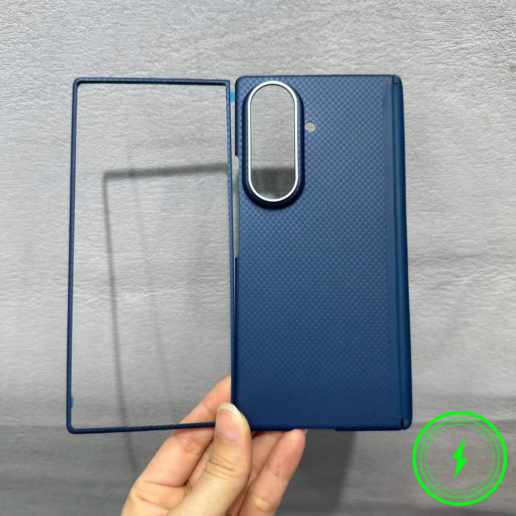 Business Sle Kevlar Feel Magnetic Case for For Samsung Galaxy Z Fold 8 Ultra 7 6 Carbon Fiber Texture PC Skin Feel Protect Cover