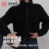 Women S Fleece Jacket Thick Warm Loose Stand Collar Zip Up Long Sleeve Autumn Winter