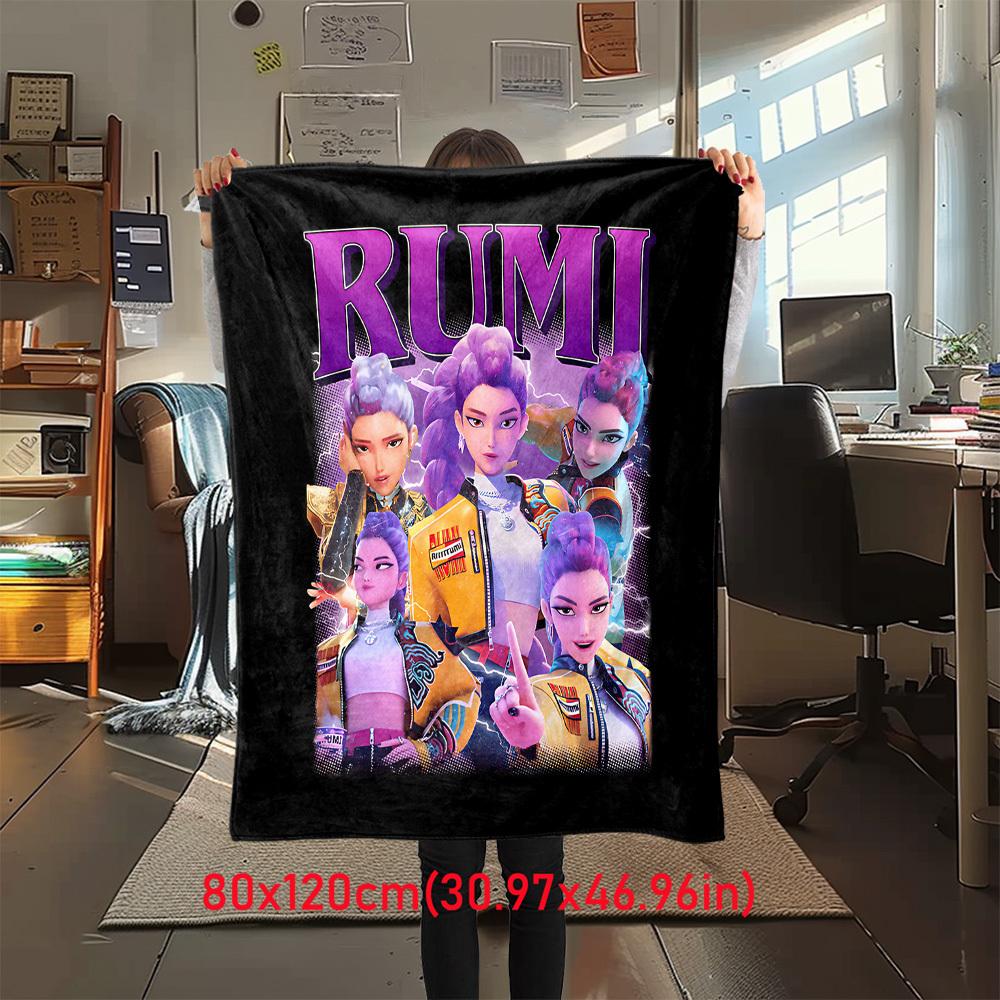 

1Pc RUMIFashion Print Flannel Blanket, Comfortable for All Seasons, Home Decor, Warmth and Comfort, Perfect for Christmas Gifts821085 80cm x 120cm