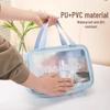Waterproof Toiletry Bag: Women's Large Capacity Makeup & Cosmetics Travel Bag, Wet/Dry Separation, Portable Handheld Design.