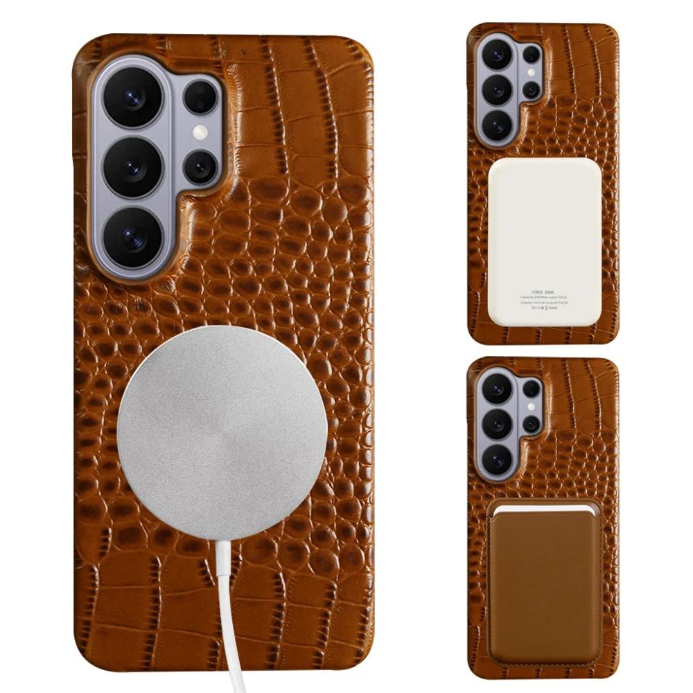 Custodia per Telefono in Vera Pelle di Coccodrillo per Samsung Galaxy S26 Ultra S25 Plus S24 S21 S23 FE S21 S20 Note 20 Ultra Cover Posteriore