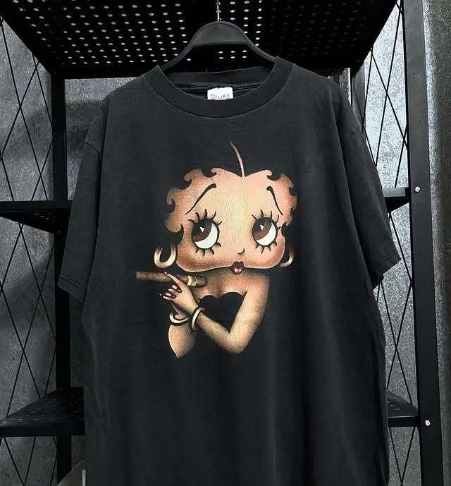 Vintage Betty Boop Cartoon Tee 1997s Black Unisex Tshirt S-5XL Unisex T-Shirt S