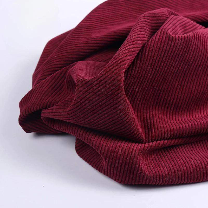 8 Strips Polyester Sand Wash Cotton Corduroy Cloth Non-elastic Cotton Fabric for Men and Women Coat Cloth Head