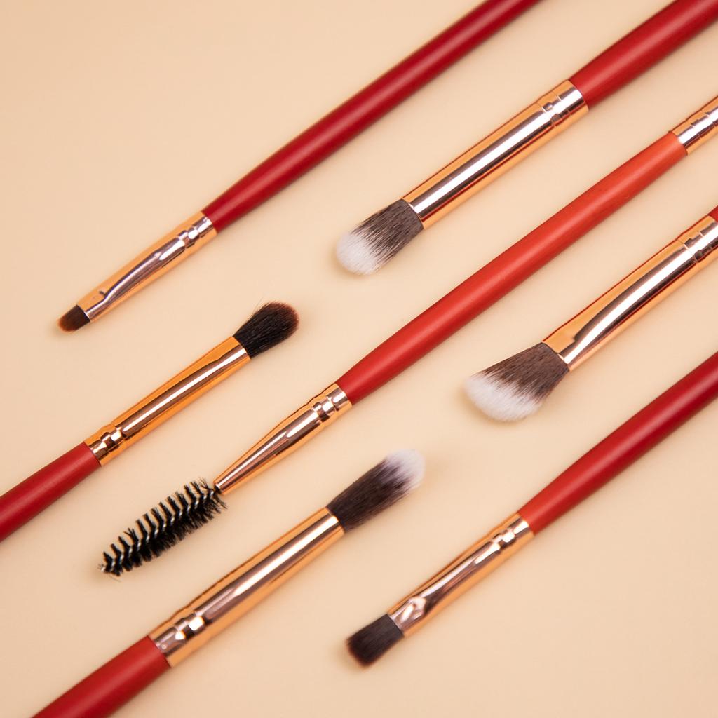 RANCAI 7 pcs, eyeshadow brush, makeup brush set, fiber hair full set, eye makeup brush, eyeliner brush, eyebrow brush, concealer.