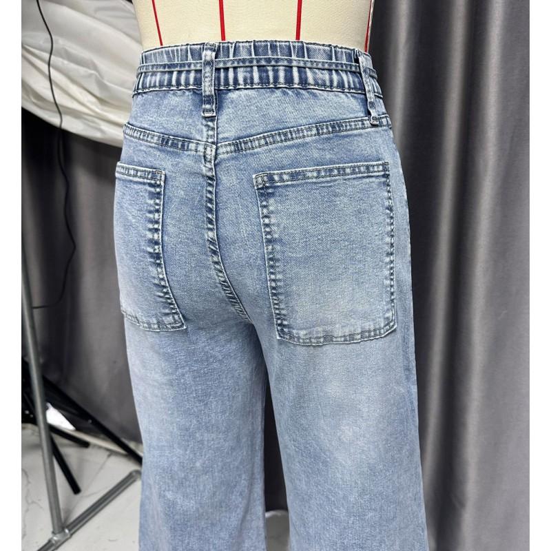 2026 Džíny s vysokým pasem a širokými nohavicemi Dámské Vintage Prané Volný střih Streetwear Denimové kalhoty