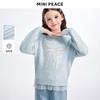 MiniPeace Girls' Bowknot Mesh Hem Sweater