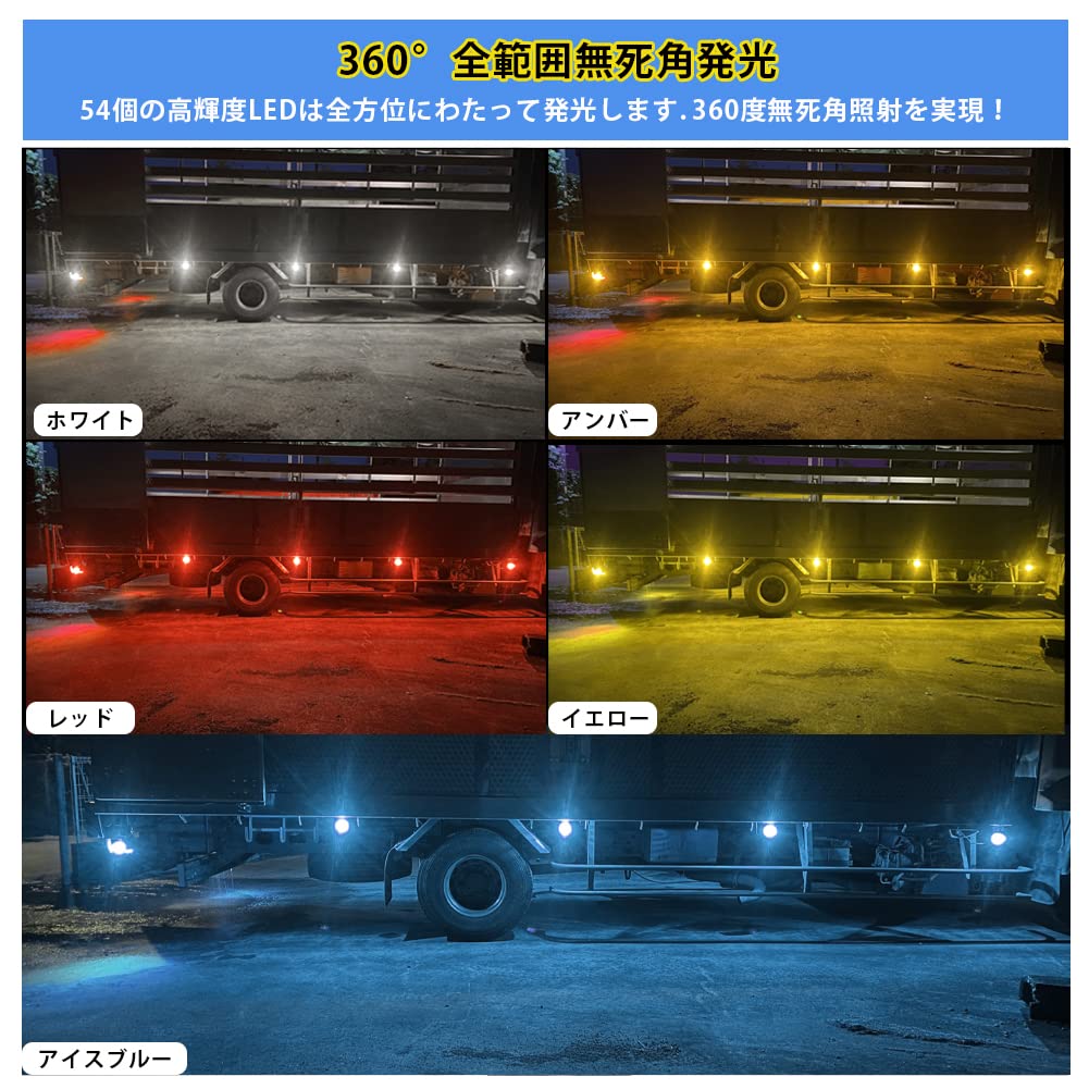 S25 LED Single Ice Blue Explosive Glow G18 BA15s P21W 54 Rows 3014SMD Truck