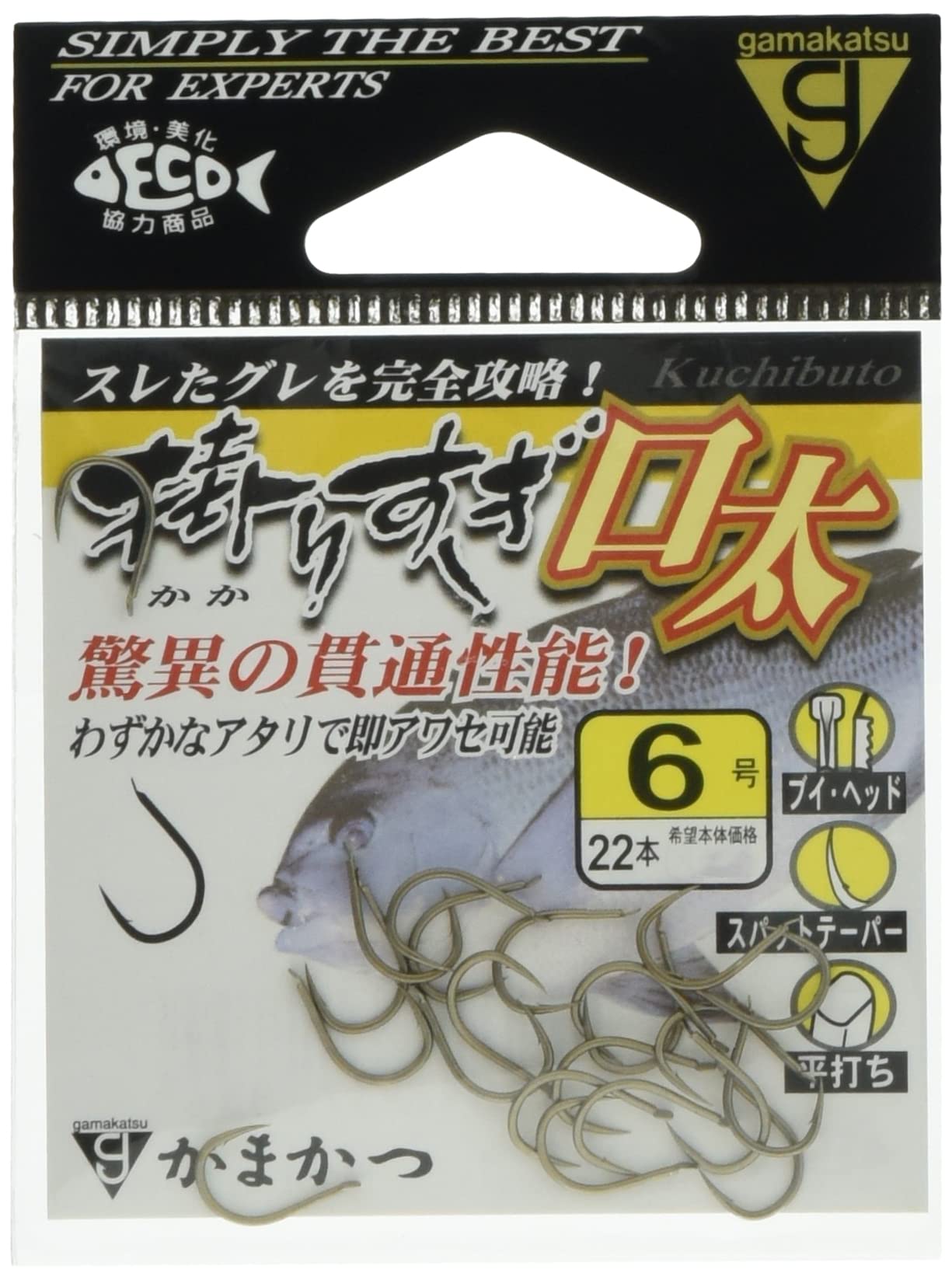 Gamakatsu Подвесной крючок Risugi Толстый Нет. 6 Рыболовный крючок No. 6