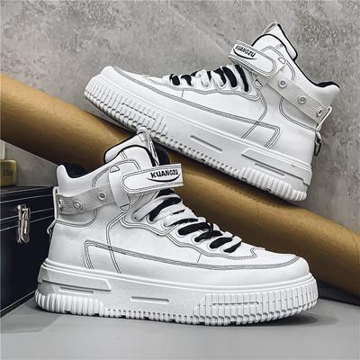 Fashion 2024 Autumn Winter High Top Casual Breathable Hollow Board Shoes Unisex Sports Skateboarding Shoes Fashion Vulcanized Shoes Men
