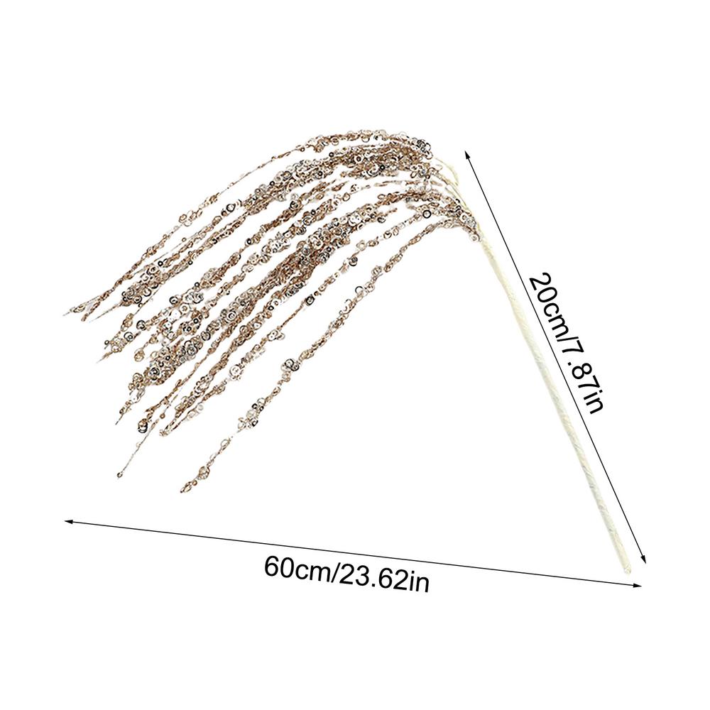 

Блестящие стебли для рождественской елки, блестящие сосновые палочки, 24 дюйма, рождественские искусственные ветки, стебли, украшения для рождественской елки шампанского