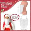 Lustiger Weihnachtsmannbart Weißer Falscher Bart Weihnachten Weihnachtsmann Bart Kostüm für Jugendliche Erwachsene Verkleidung auf Weihnachtsfeier Accessoires