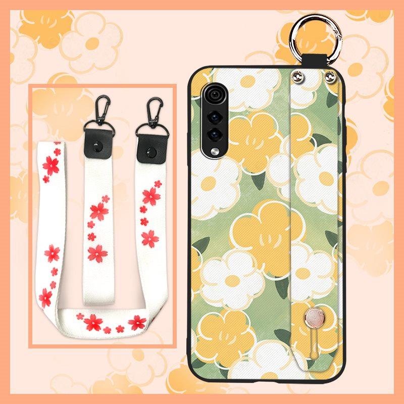 Wrist Strap Flower Phone Case For LG Velvet 4G/5G Shockproof Waterproof Soft Case Fashion Design Anti-dust Kickstand