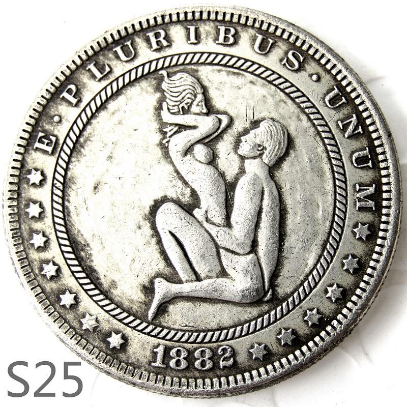 Sexy sexy dívka ženy muži milují milence pamětní mince suvenýr