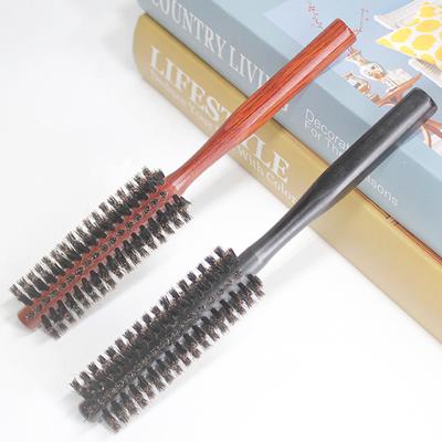 Hair Comb Natural Boar Bristle Rolling Brush Round Barrel Blowing Curling DIY Hairdressing Styling Tool