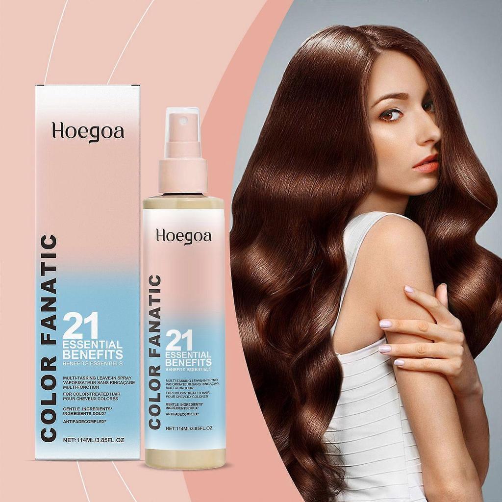 Hoegoa Hitze- & Farbschutz Haarspray, Glättendes Nährendes Haarspray Gegen Frizz, Für Glanz Und Pflege