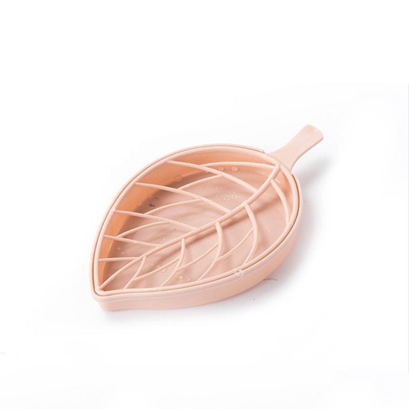 1pcs Multi-functional Soap Container Portable Bathroom Accessories Leaf Shape Soap Dish Soap Box