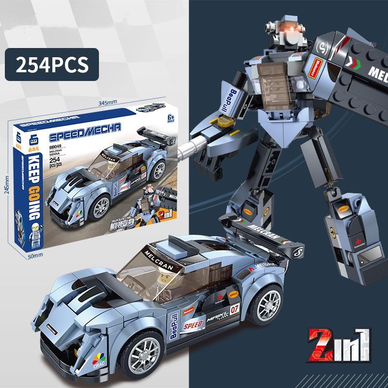 Çocuklar İçin Serin Ve Gerçekçi Kendin Yap Montaj Robotu Abs Plastik Küçük Parçacıklı Yapı Blokları Oyuncak