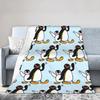 Noot Noot Pingu Blankets Flannel  Winter Cute  Multifunction Lightweight Thin Throw Blanket for Home Travel Bedding Throws
