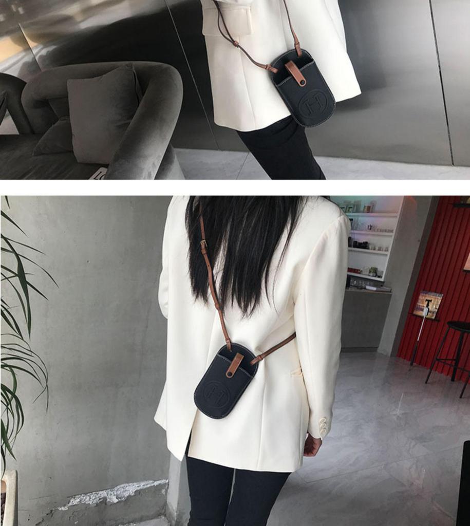 Women's Leather Crossbody Phone Bag - 2025 Summer Collection, Elegant & Compact Design