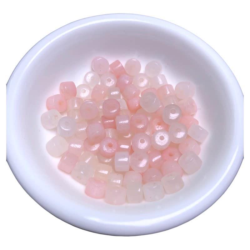 Pink Agate Gradient Spacer Beads for DIY Jewelry and Accessories