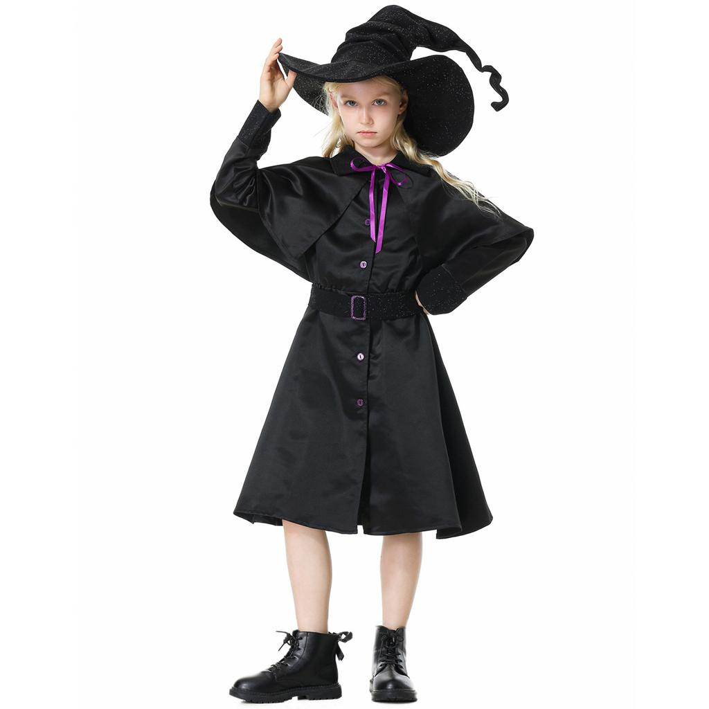 Witch Costume, Halloween Witch Costume, Masquerade, Cape, Evil Magic, Wizard Cosplay Costume