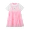 Girls' Cat Print Cool Mesh Summer Dress