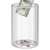 Modern Acrylic Money Jar Piggy Bank Child-Safe Unopenable Design Transparent Coin Savings Container Home Decor Desk Organizer